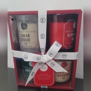 DW Home Scented Candle Set - Red, Cream, Green